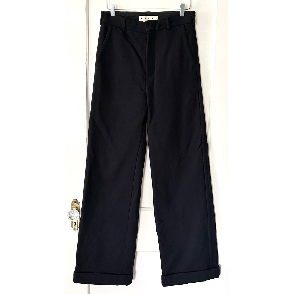 Marni Heavy Cotton Knit Cuffed Trouser Pants IT 44 Men's Old Money Quiet Luxury